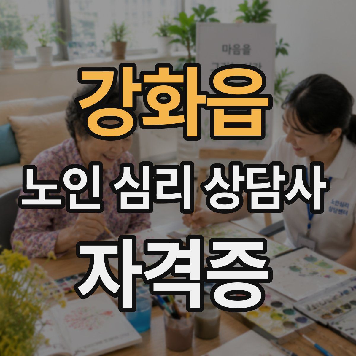 강화읍 노인 심리 상담사 자격증