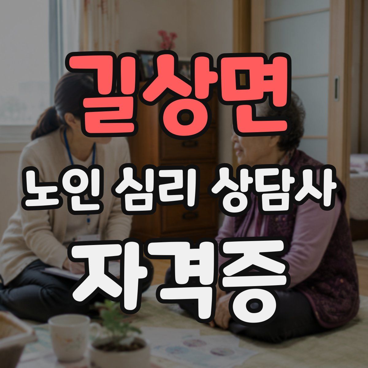 길상면 노인 심리 상담사 자격증