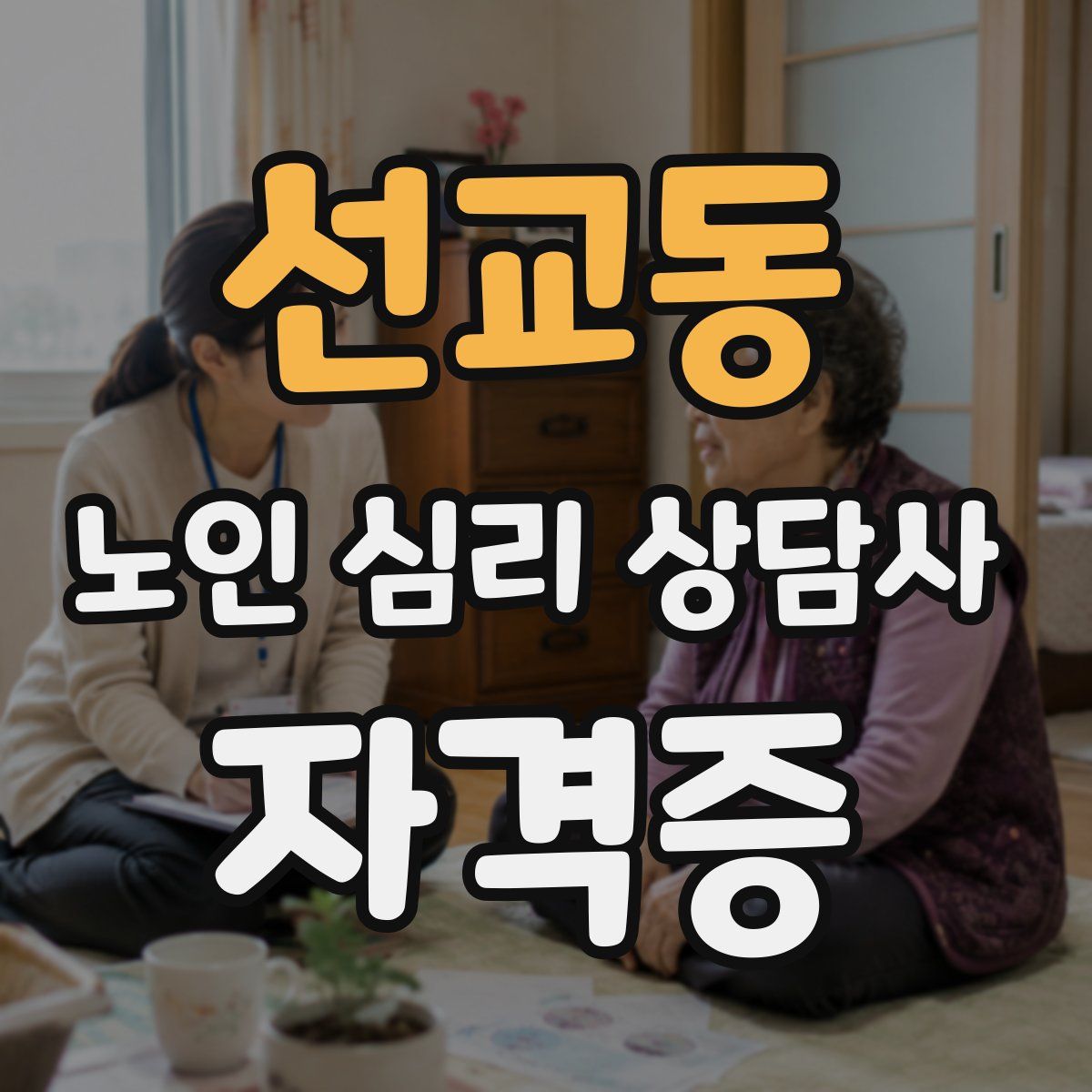 선교동 노인 심리 상담사 자격증