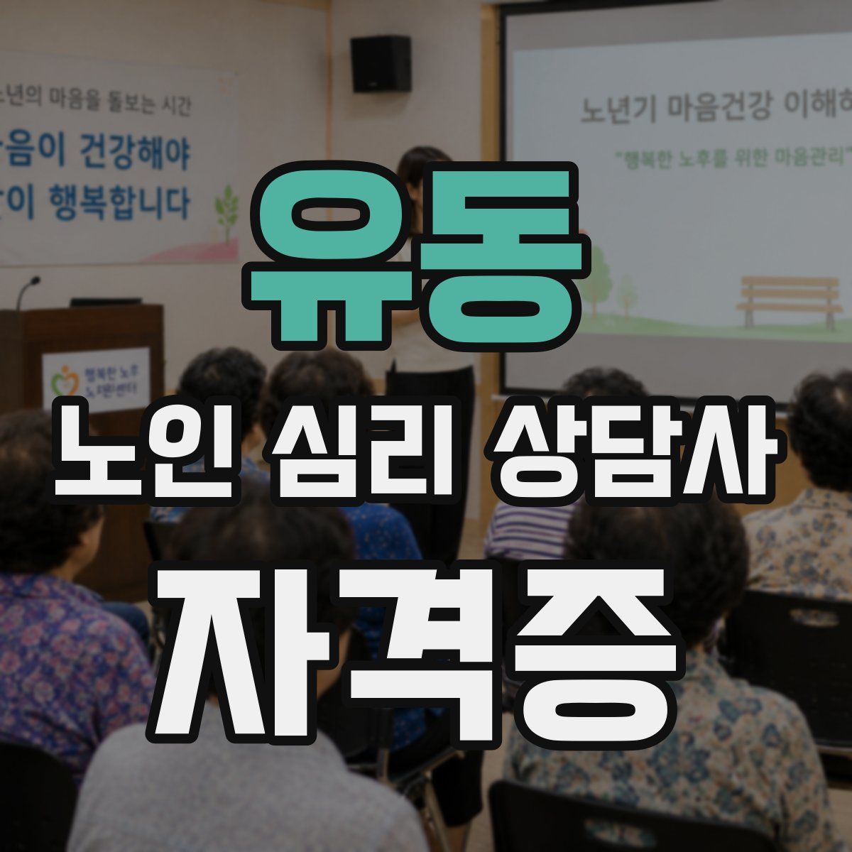 유동 노인 심리 상담사 자격증