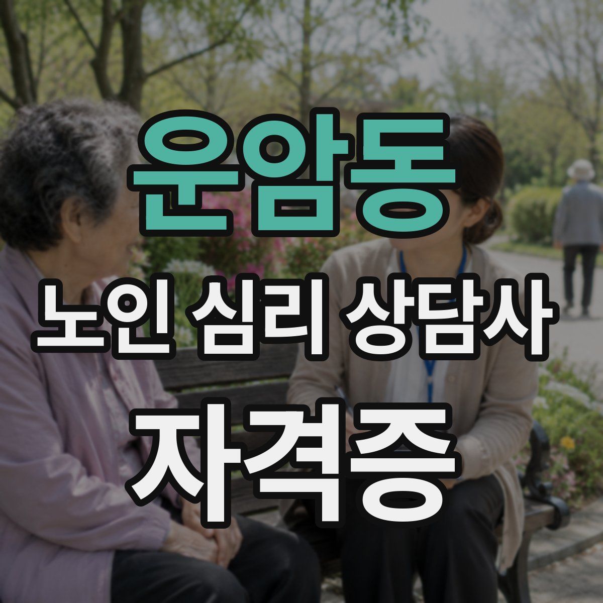 운암동 노인 심리 상담사 자격증