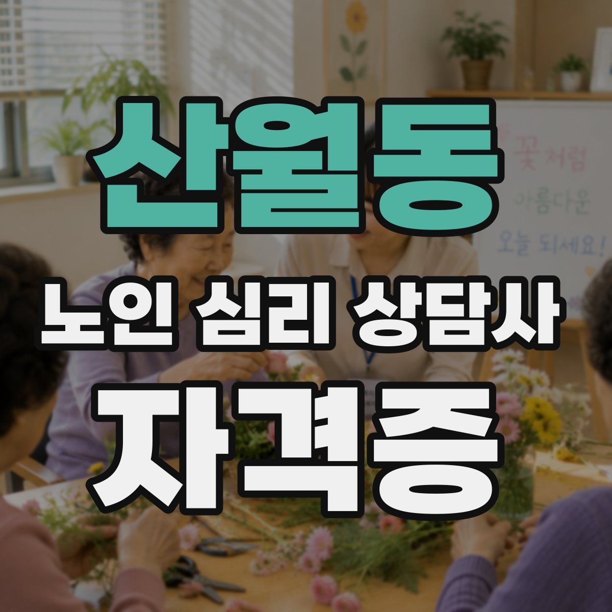 산월동 노인 심리 상담사 자격증