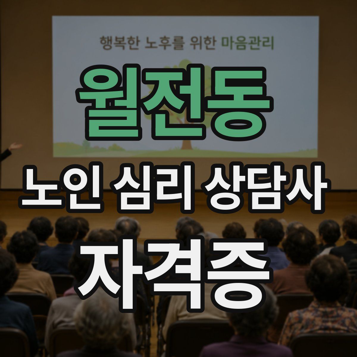 월전동 노인 심리 상담사 자격증