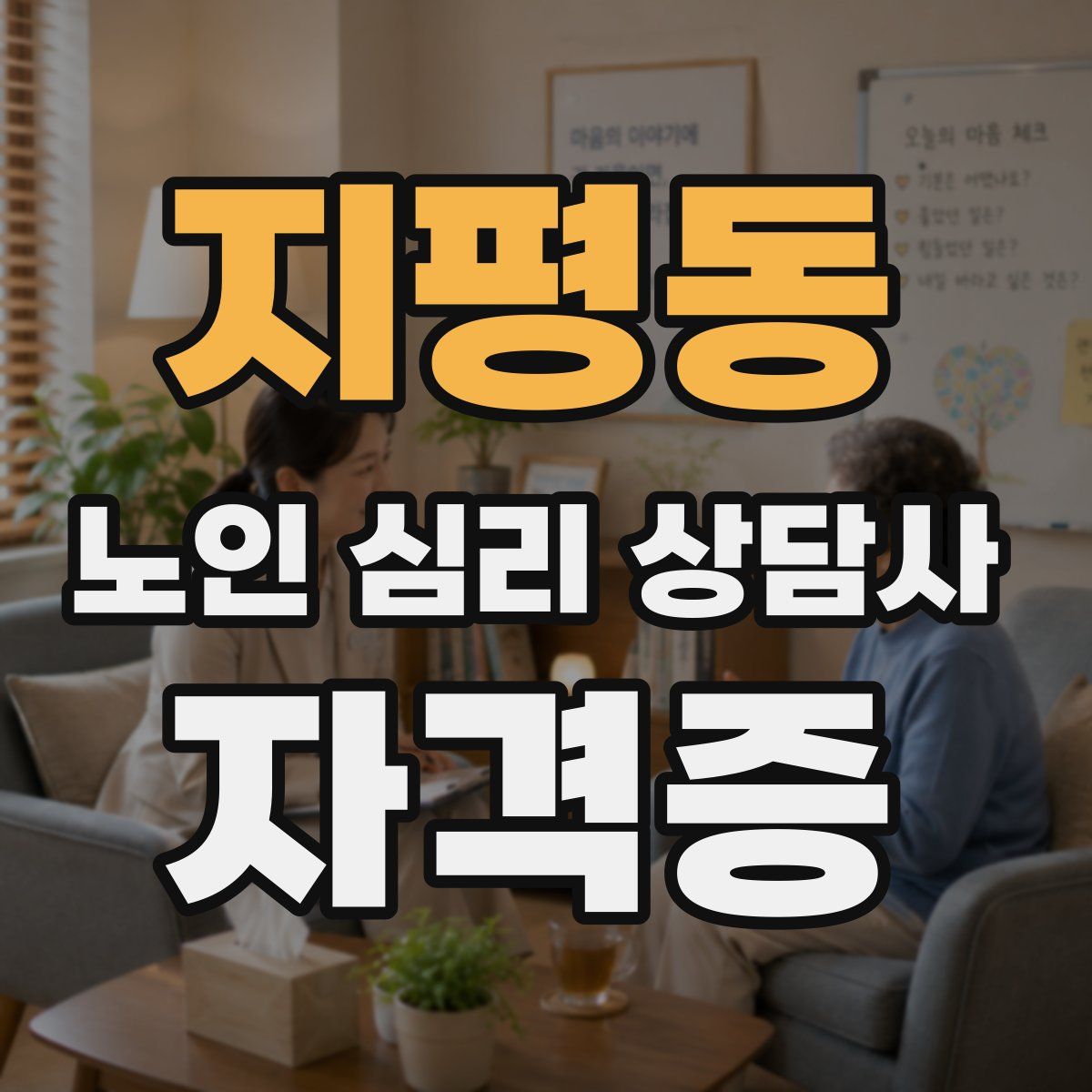 지평동 노인 심리 상담사 자격증