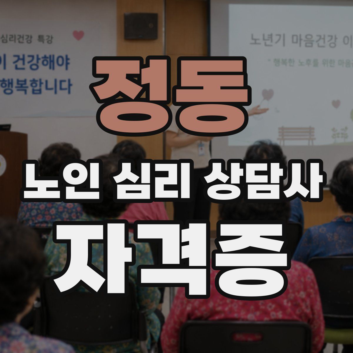 정동 노인 심리 상담사 자격증