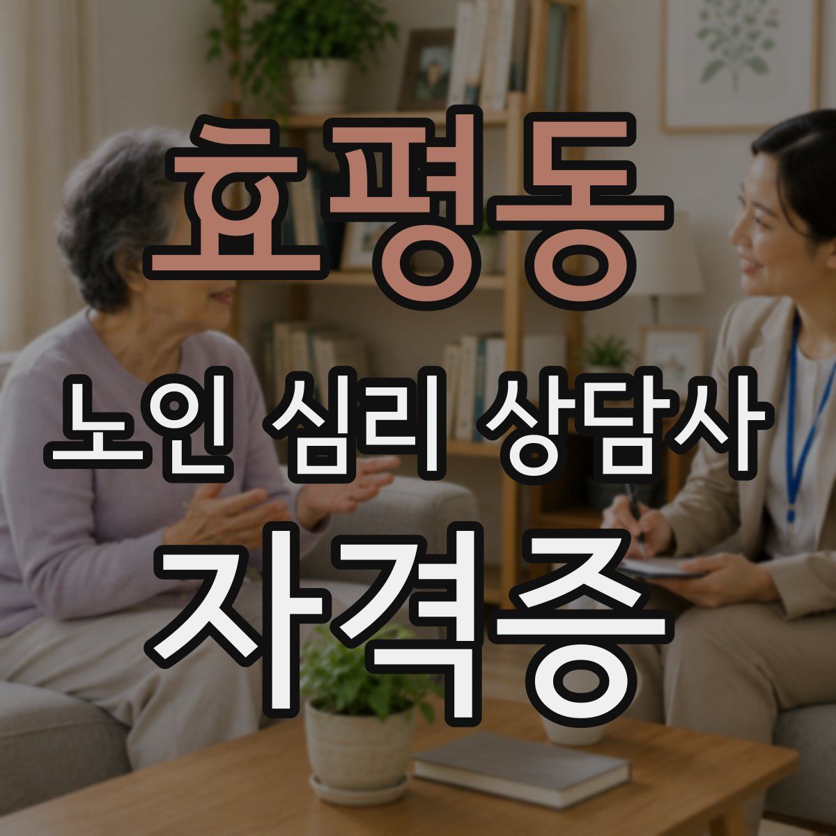 효평동 노인 심리 상담사 자격증