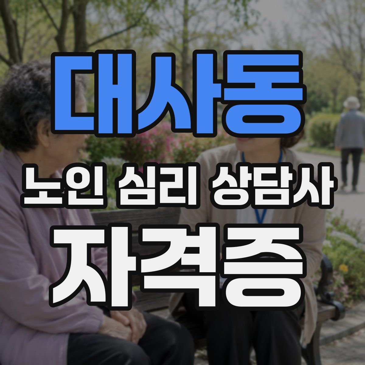 대사동 노인 심리 상담사 자격증