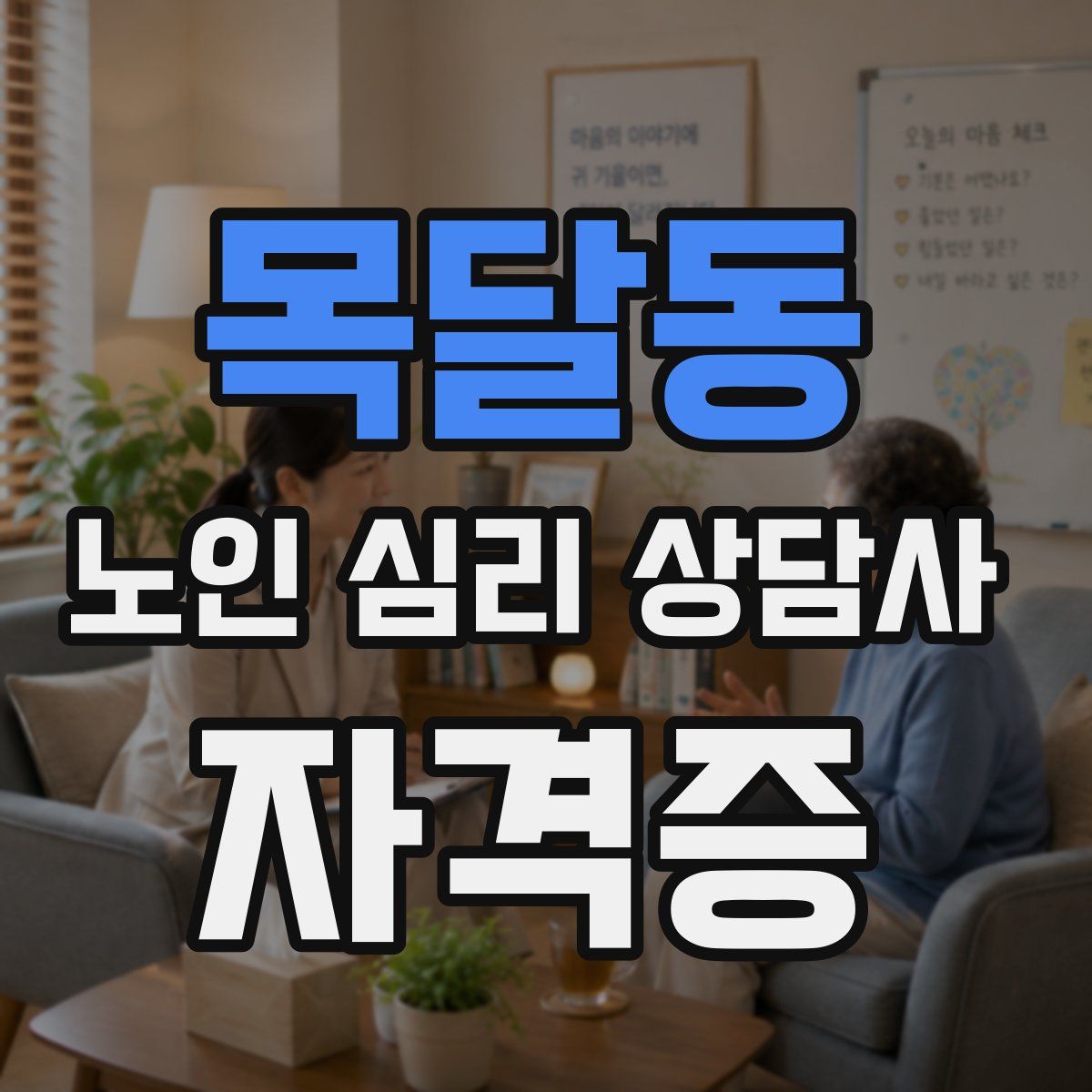 목달동 노인 심리 상담사 자격증