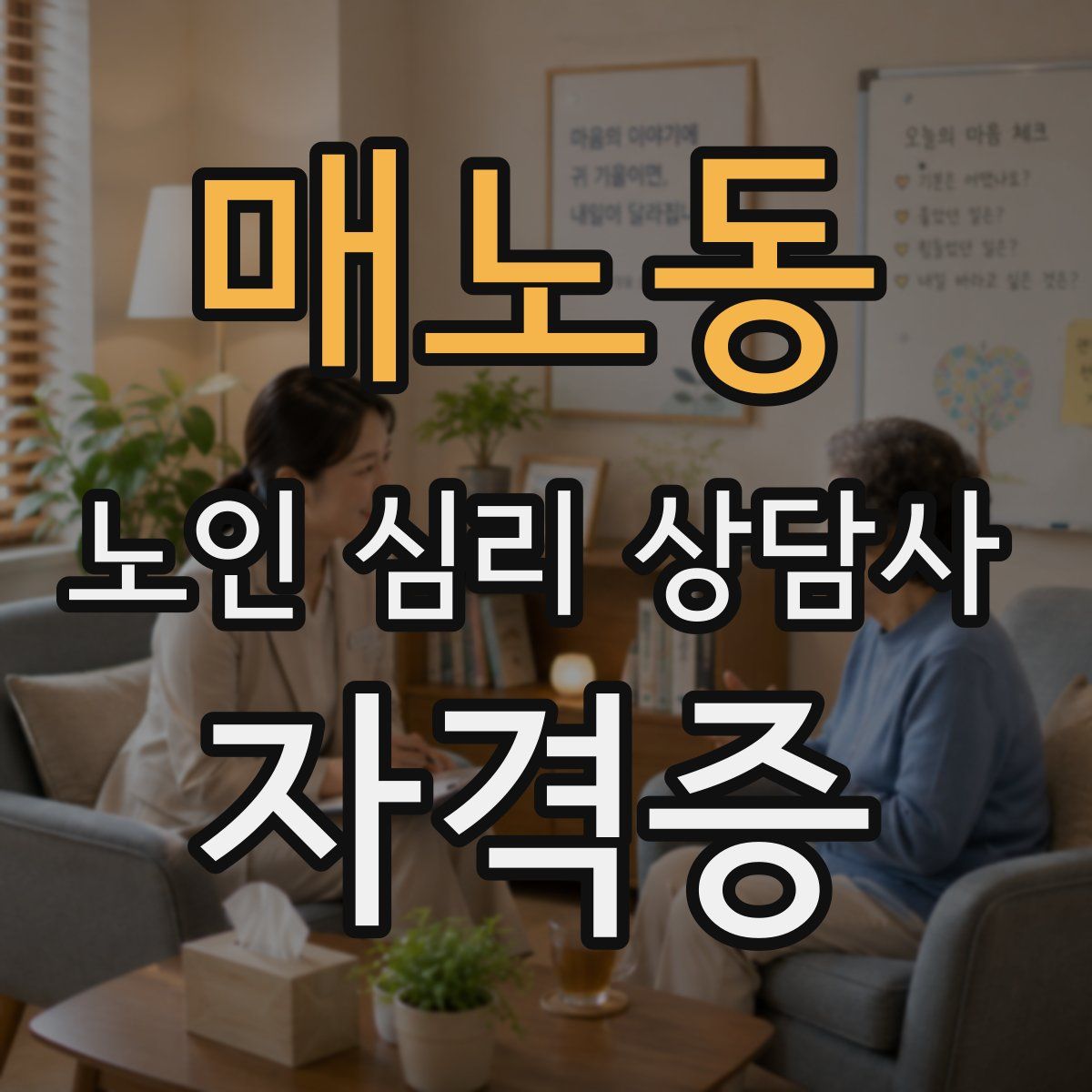 매노동 노인 심리 상담사 자격증