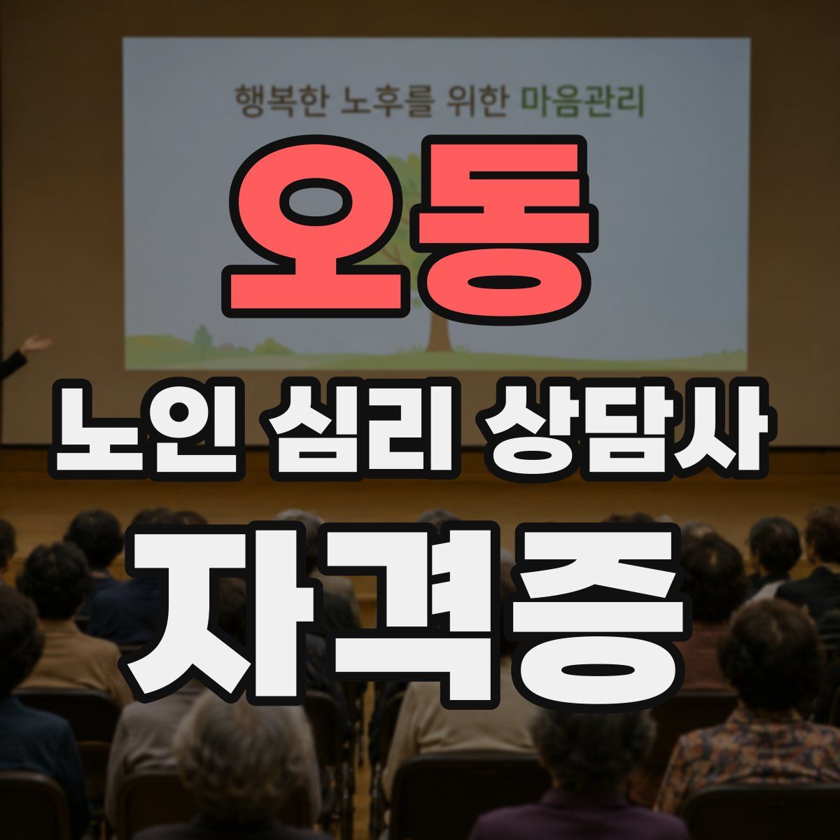 오동 노인 심리 상담사 자격증