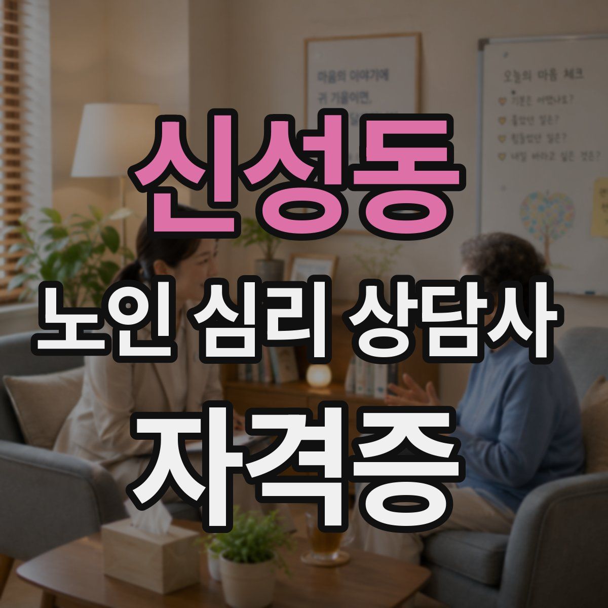 신성동 노인 심리 상담사 자격증