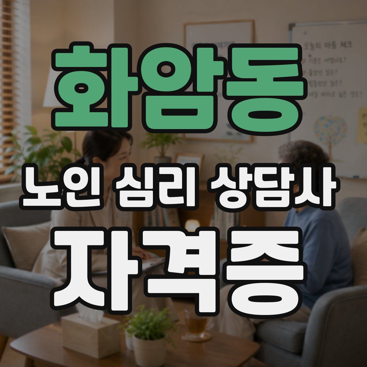 화암동 노인 심리 상담사 자격증