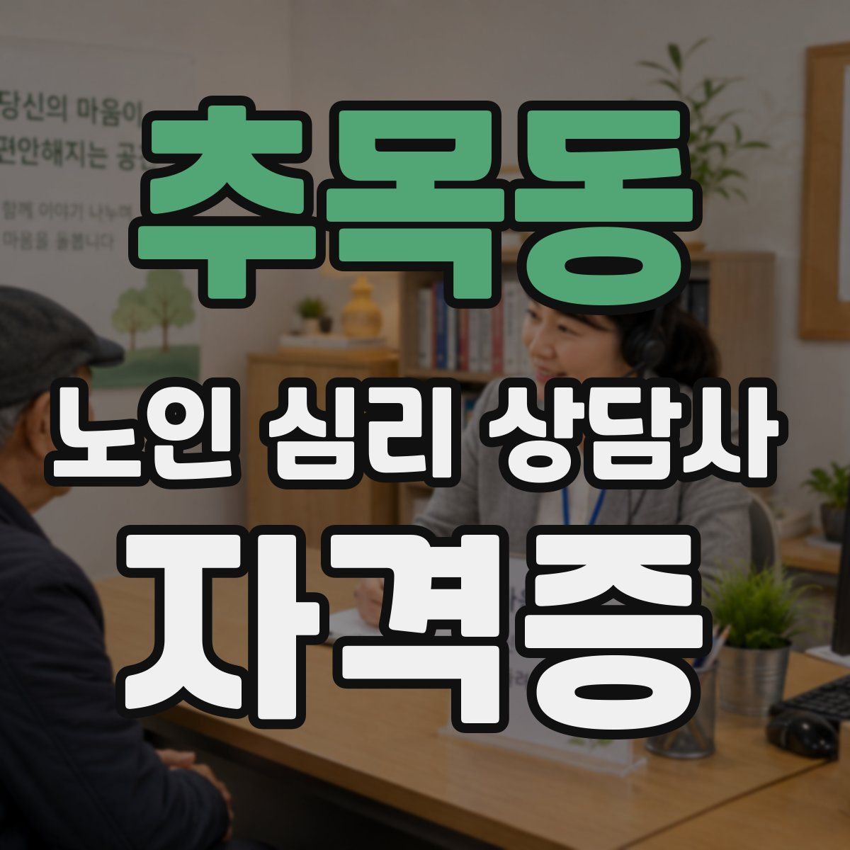 추목동 노인 심리 상담사 자격증