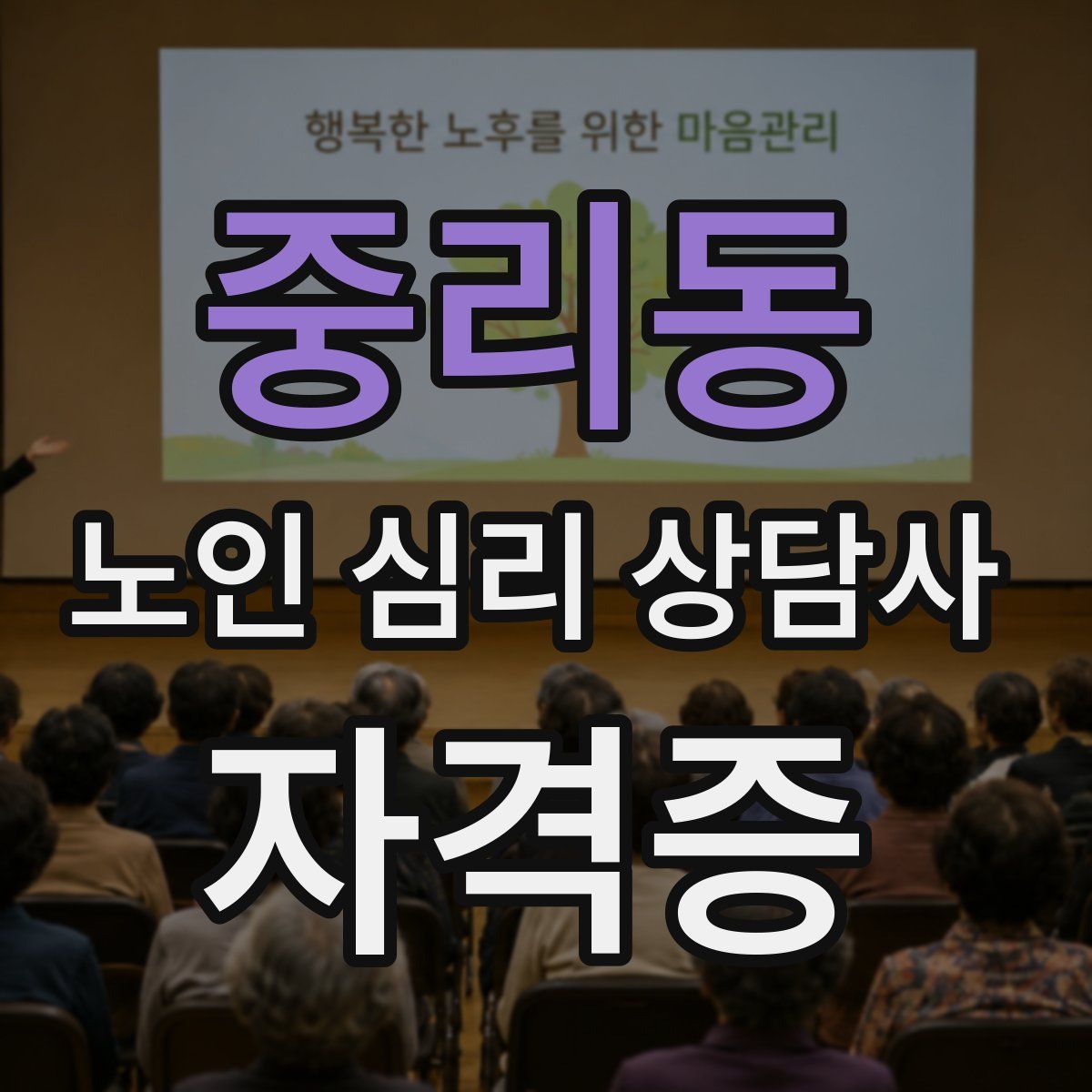 중리동 노인 심리 상담사 자격증