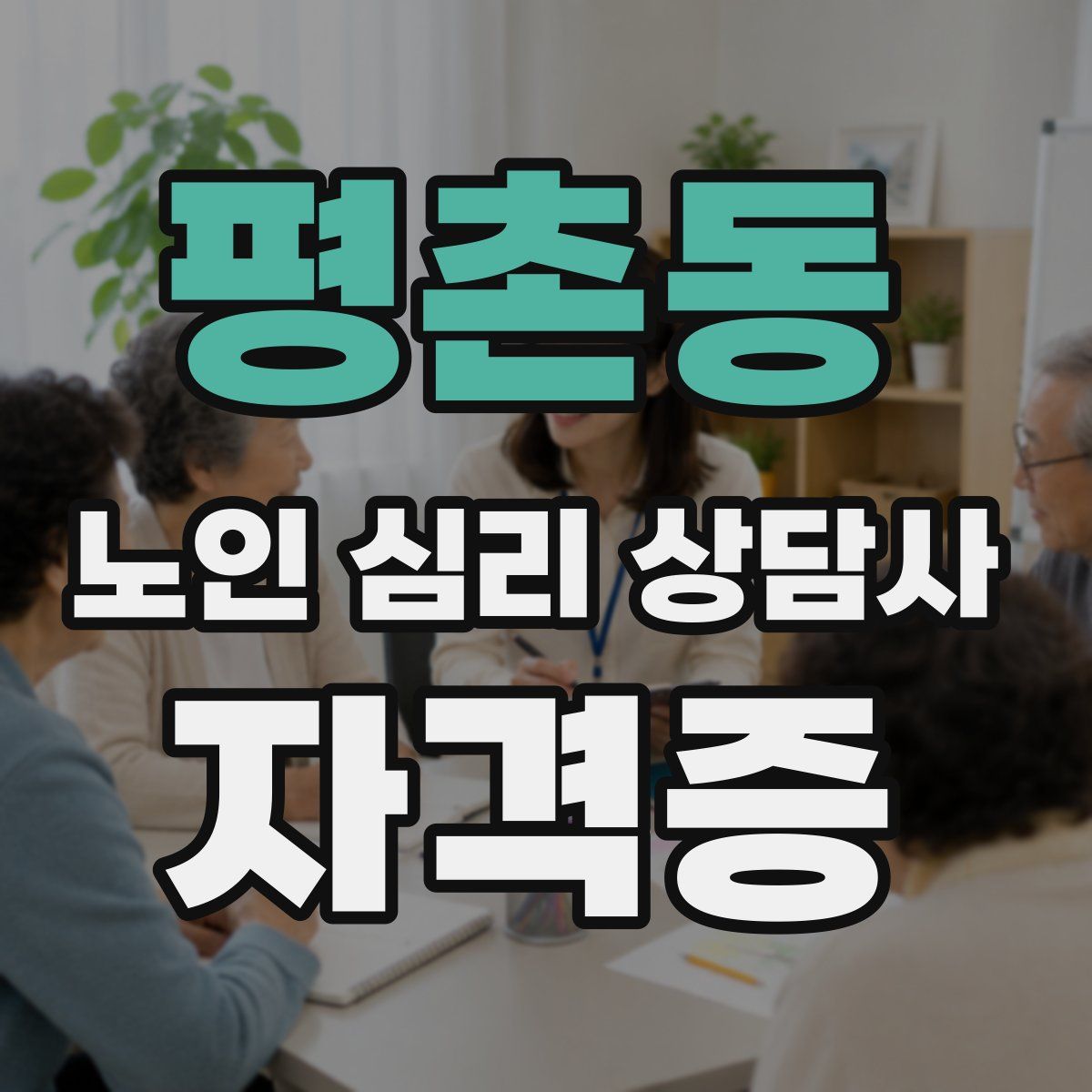 평촌동 노인 심리 상담사 자격증