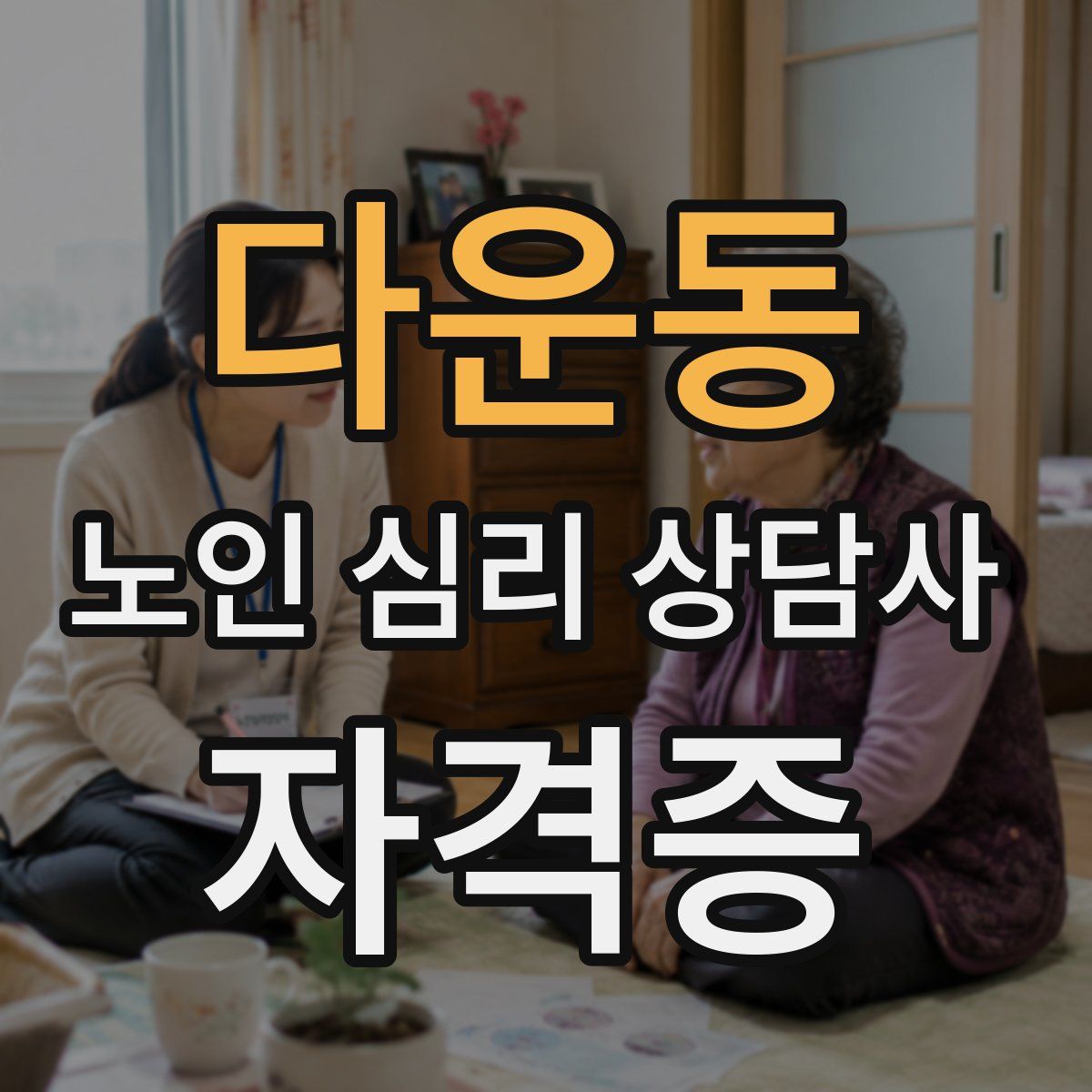 다운동 노인 심리 상담사 자격증