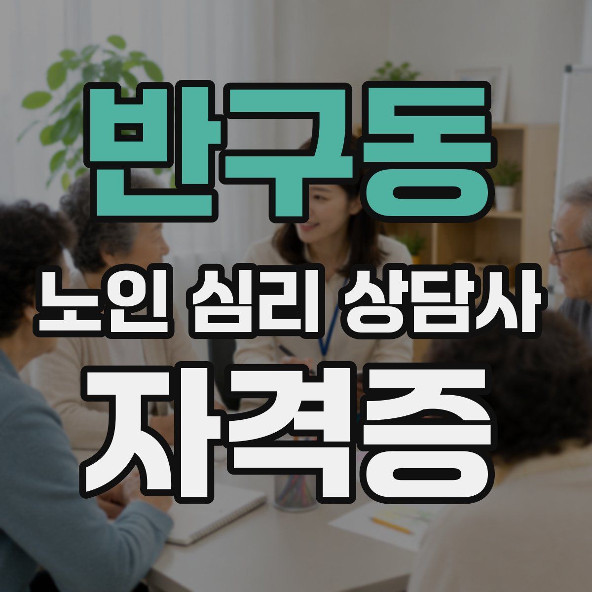 반구동 노인 심리 상담사 자격증