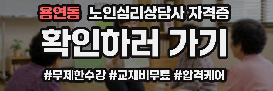 용연동 노인 심리 상담사 자격증
