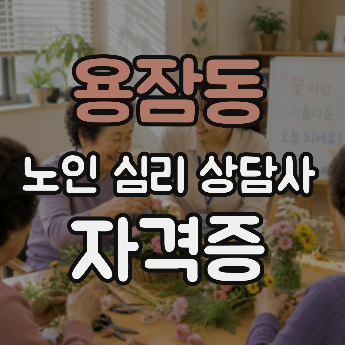 용잠동 노인 심리 상담사 자격증
