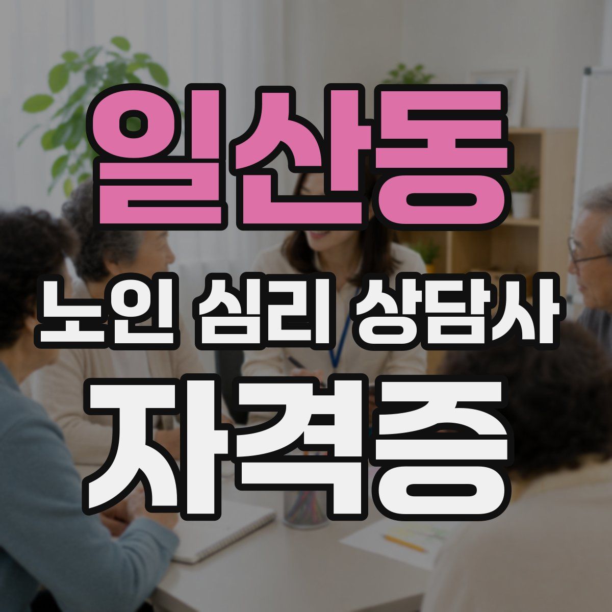 일산동 노인 심리 상담사 자격증