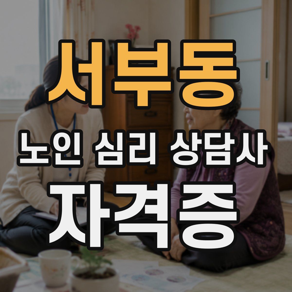 서부동 노인 심리 상담사 자격증