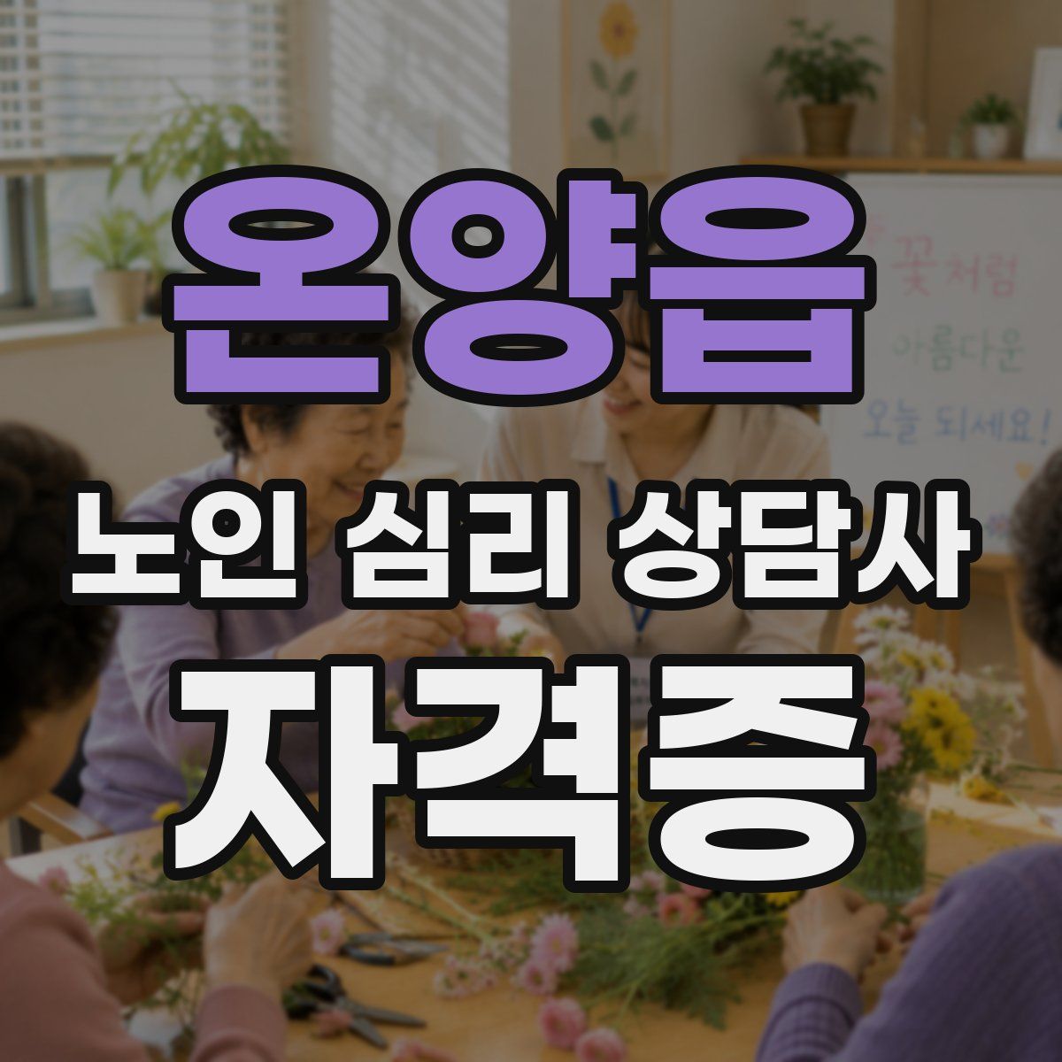 온양읍 노인 심리 상담사 자격증