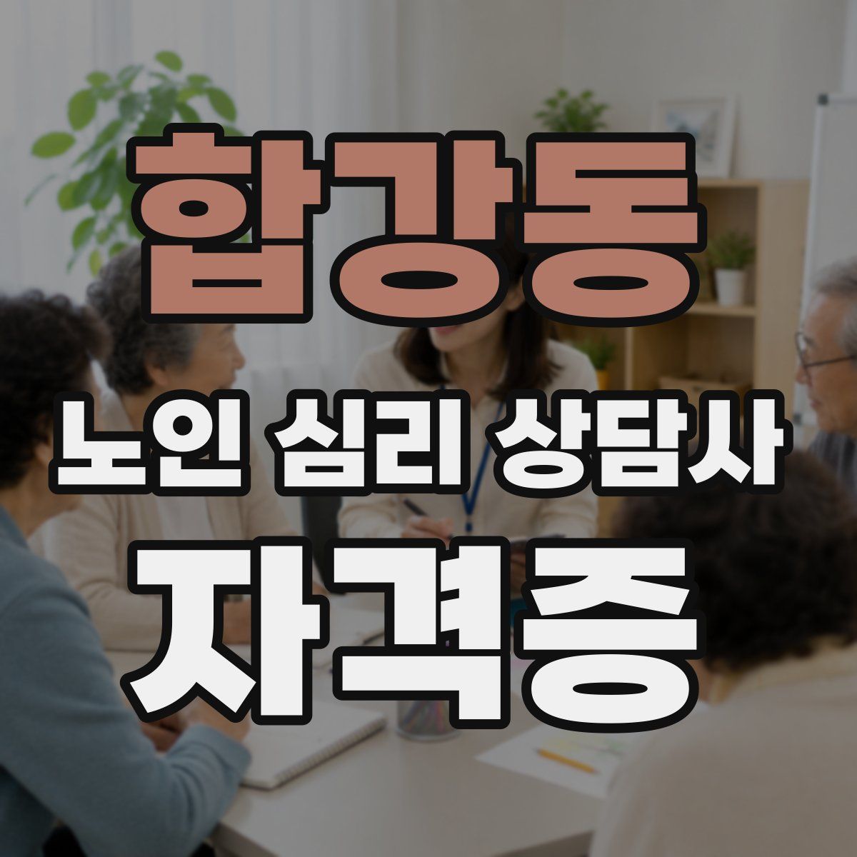 합강동 노인 심리 상담사 자격증