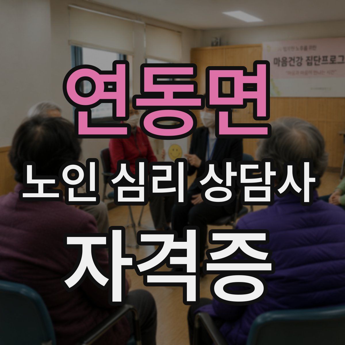 연동면 노인 심리 상담사 자격증