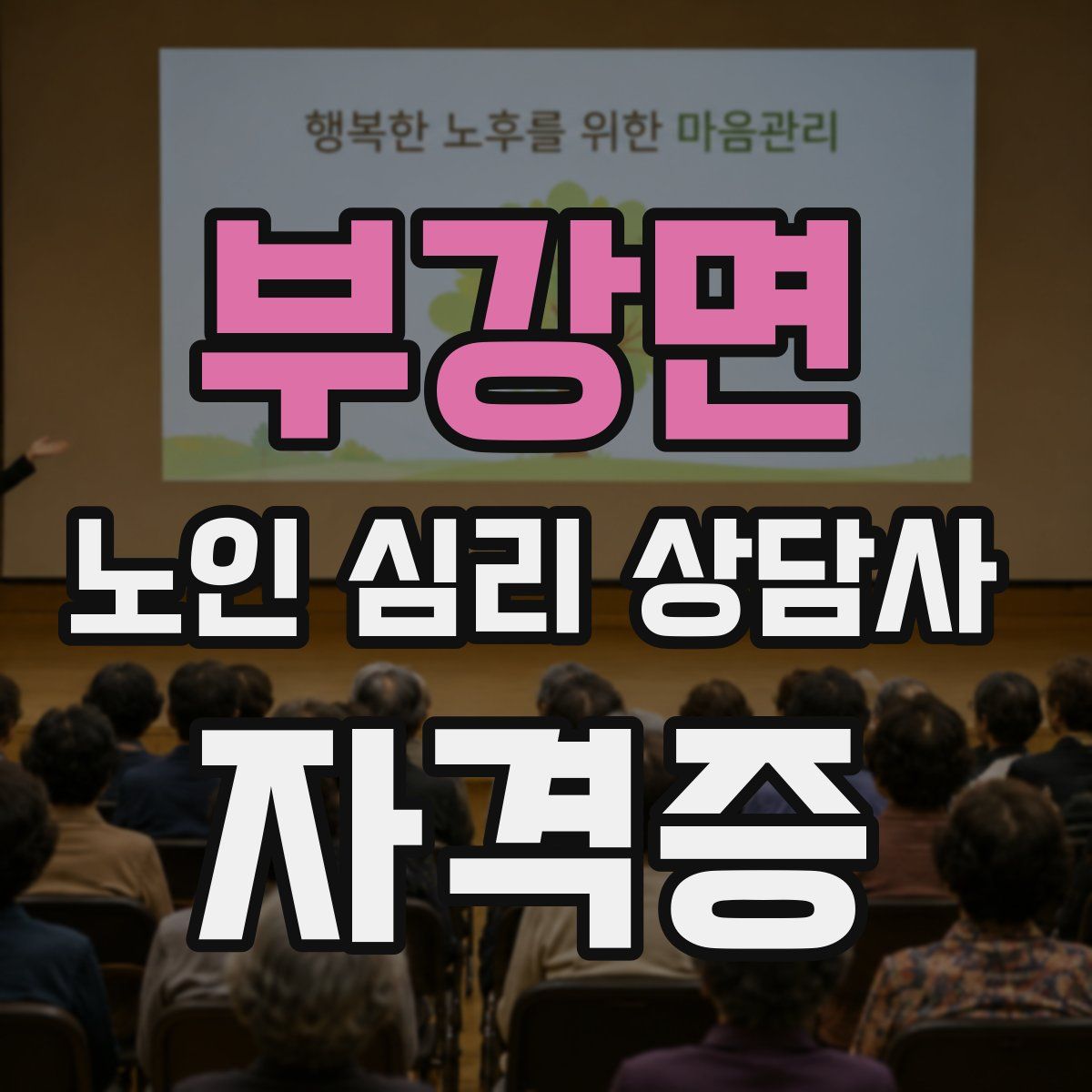 부강면 노인 심리 상담사 자격증