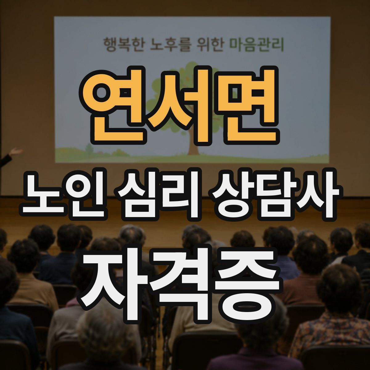 연서면 노인 심리 상담사 자격증