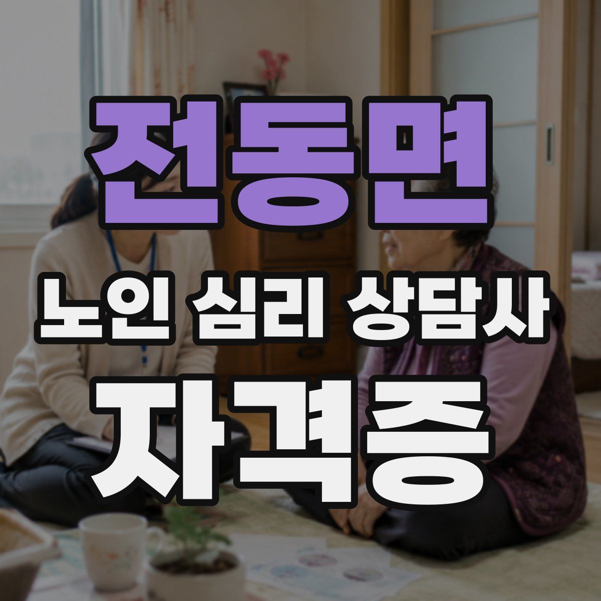 전동면 노인 심리 상담사 자격증