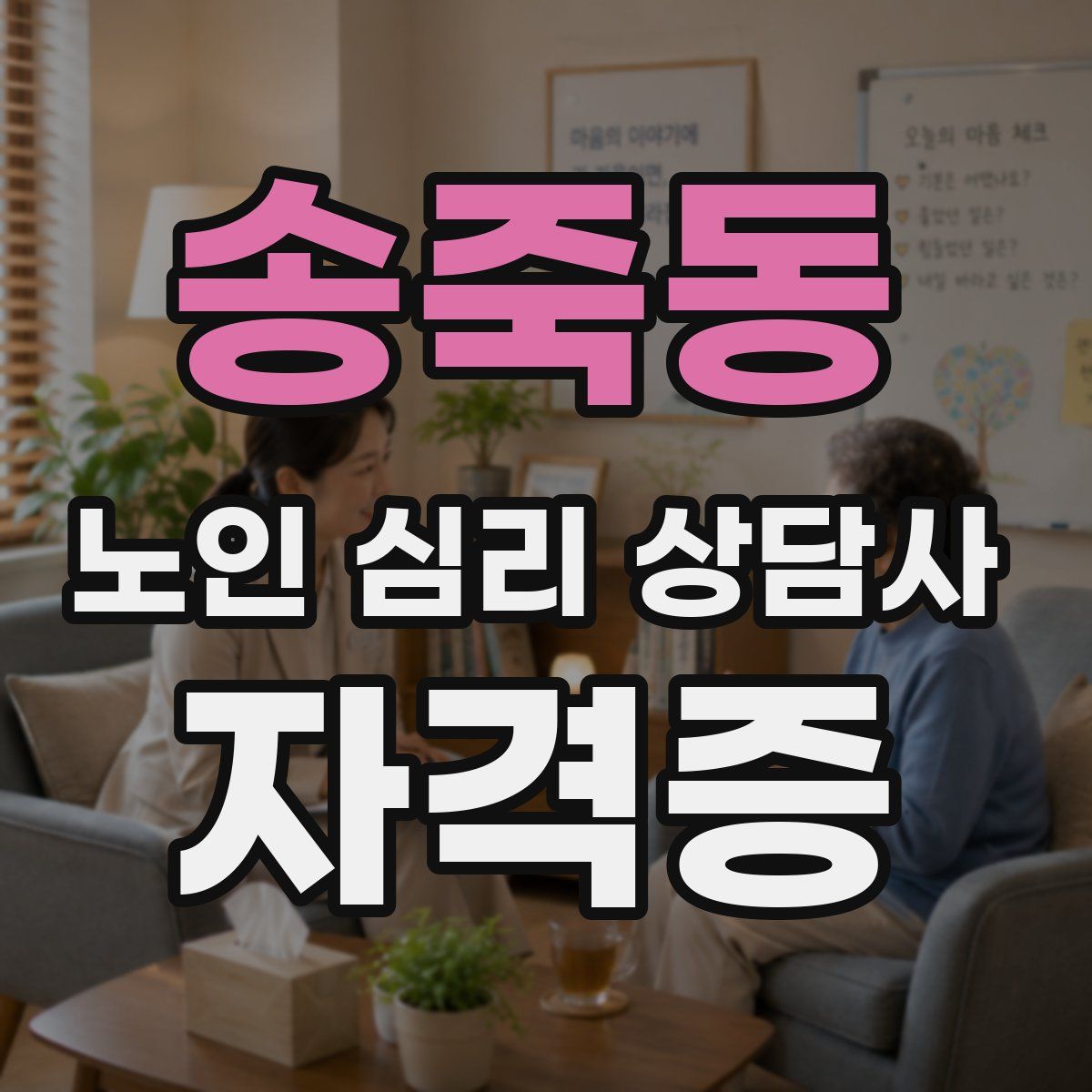 송죽동 노인 심리 상담사 자격증