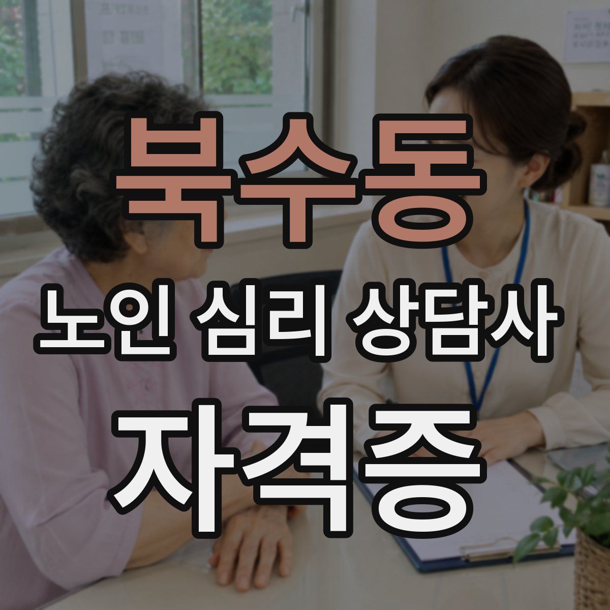 북수동 노인 심리 상담사 자격증