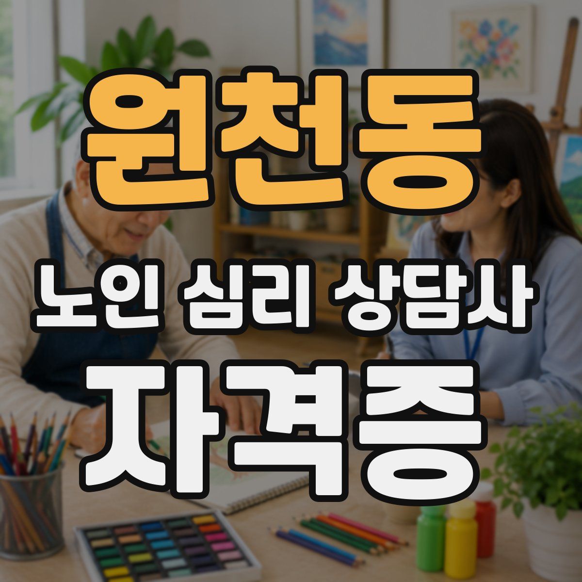 원천동 노인 심리 상담사 자격증