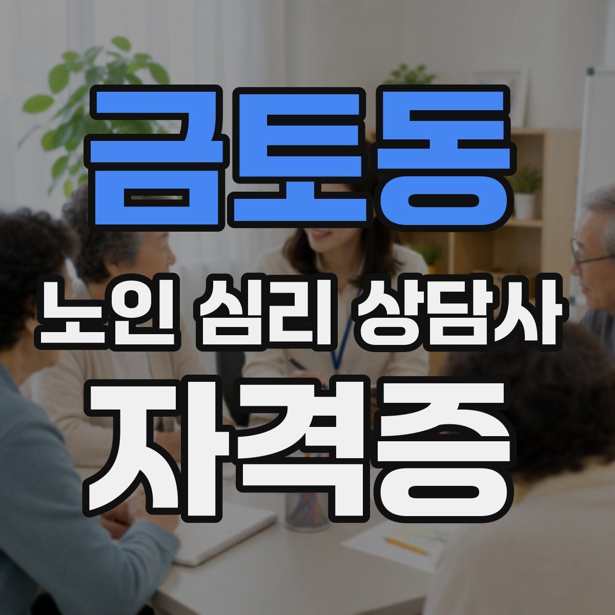 금토동 노인 심리 상담사 자격증