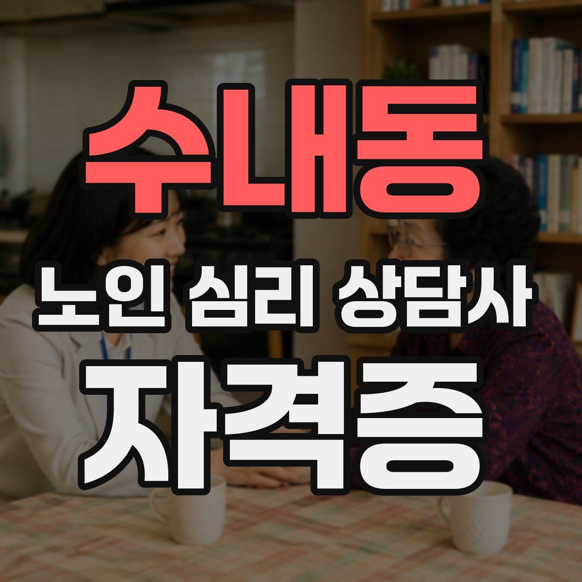 수내동 노인 심리 상담사 자격증