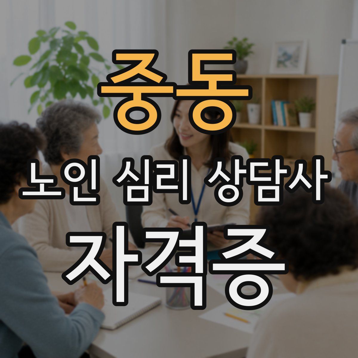 중동 노인 심리 상담사 자격증