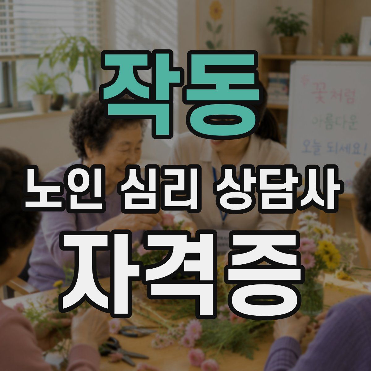작동 노인 심리 상담사 자격증