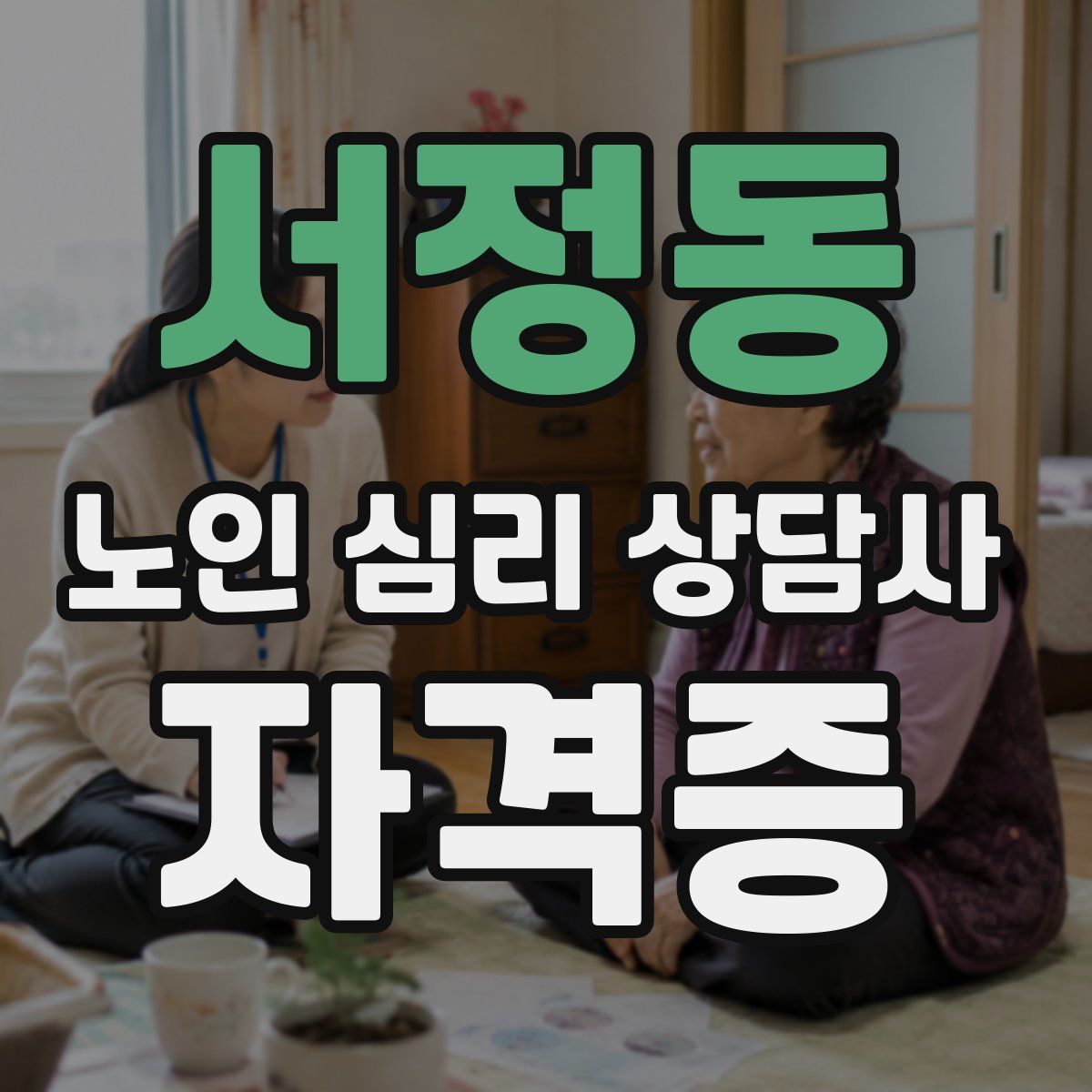 서정동 노인 심리 상담사 자격증