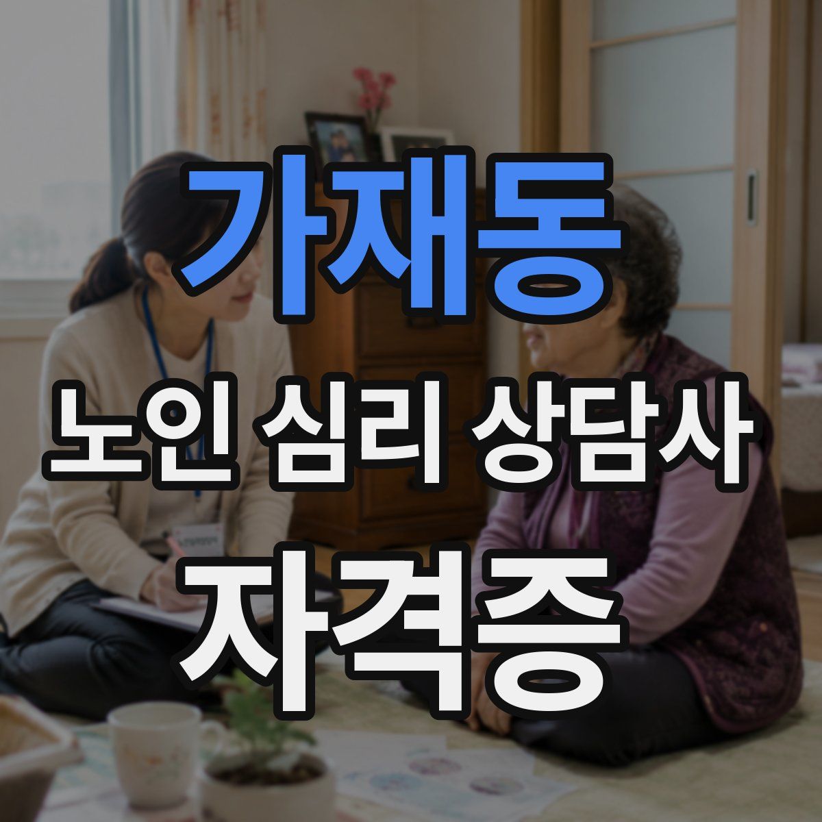 가재동 노인 심리 상담사 자격증
