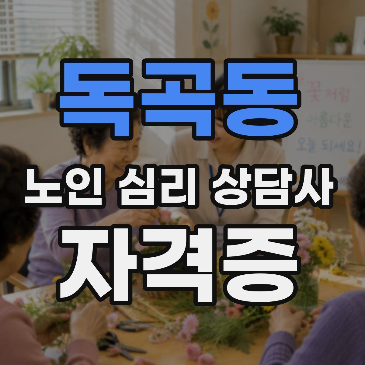 독곡동 노인 심리 상담사 자격증