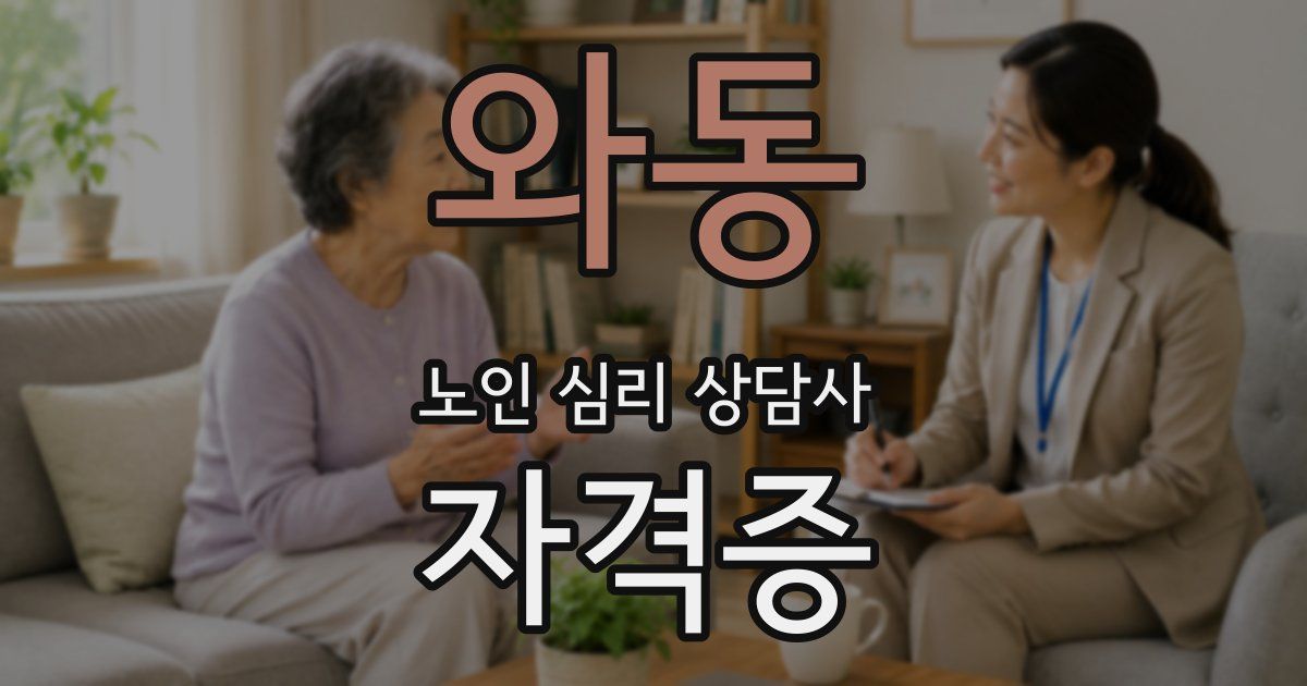 와동 노인 심리 상담사 자격증