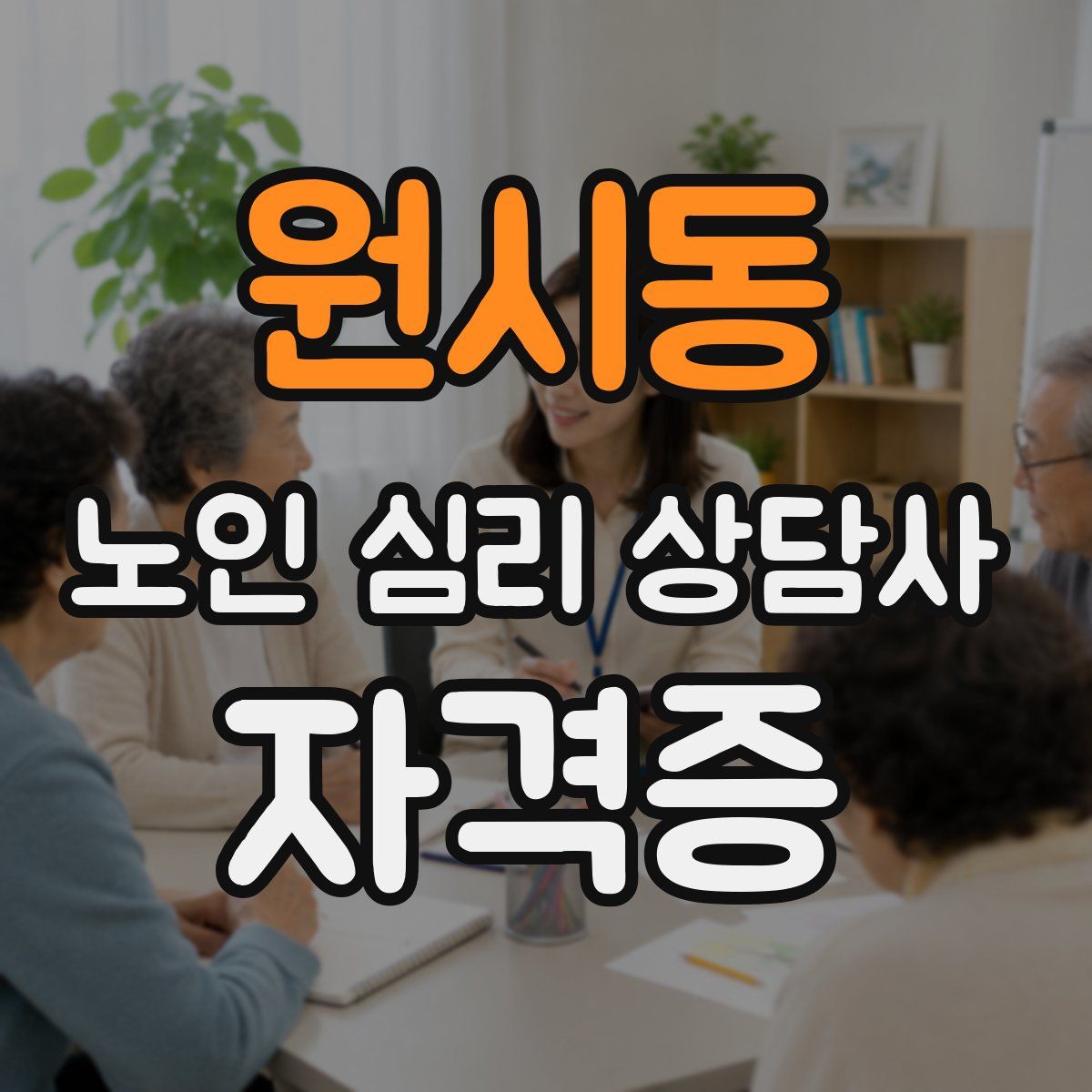 원시동 노인 심리 상담사 자격증
