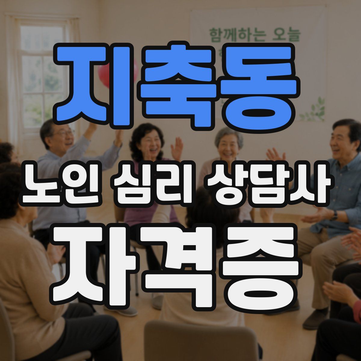 지축동 노인 심리 상담사 자격증