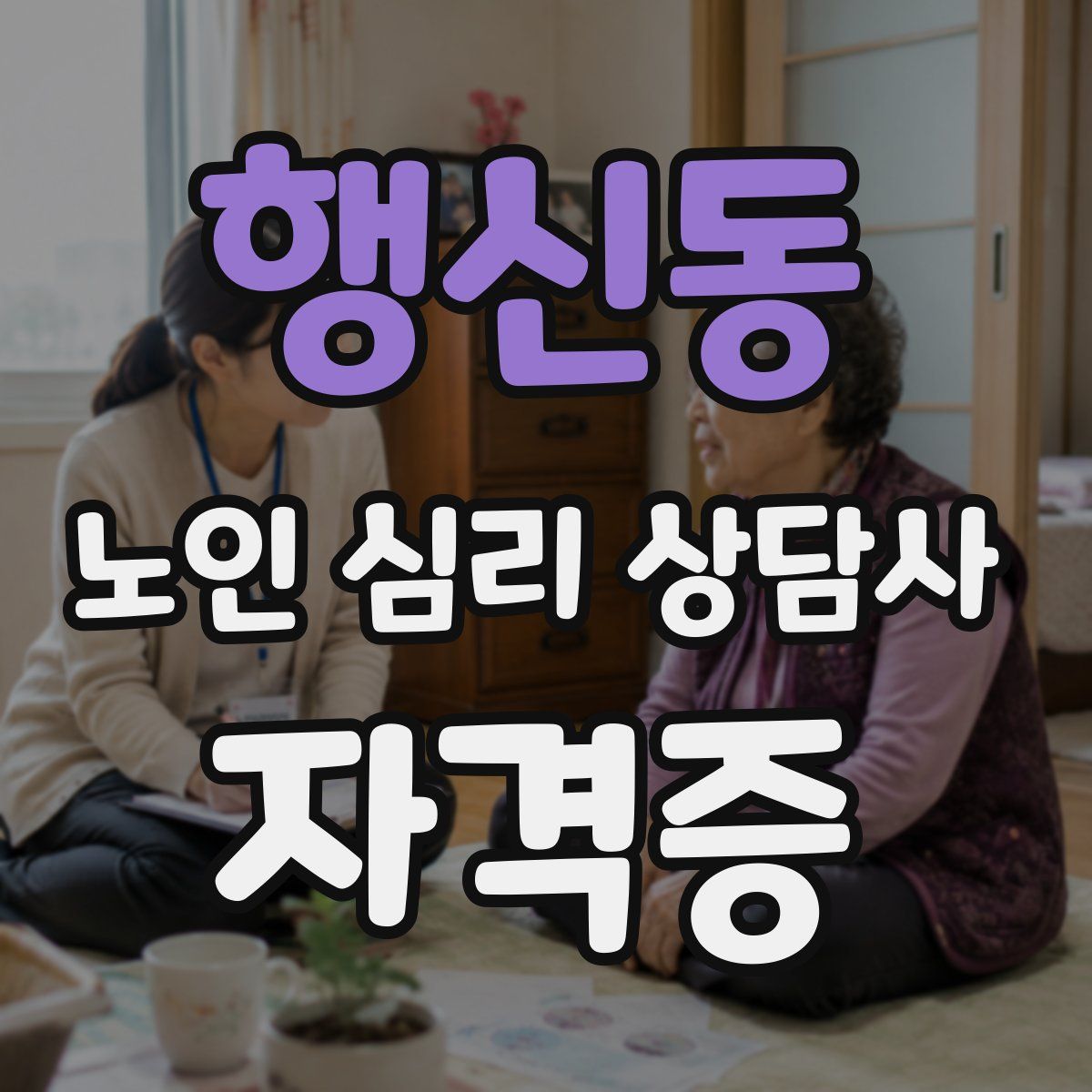 행신동 노인 심리 상담사 자격증