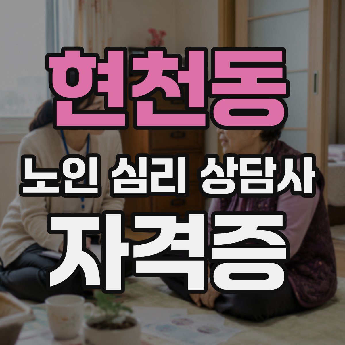 현천동 노인 심리 상담사 자격증