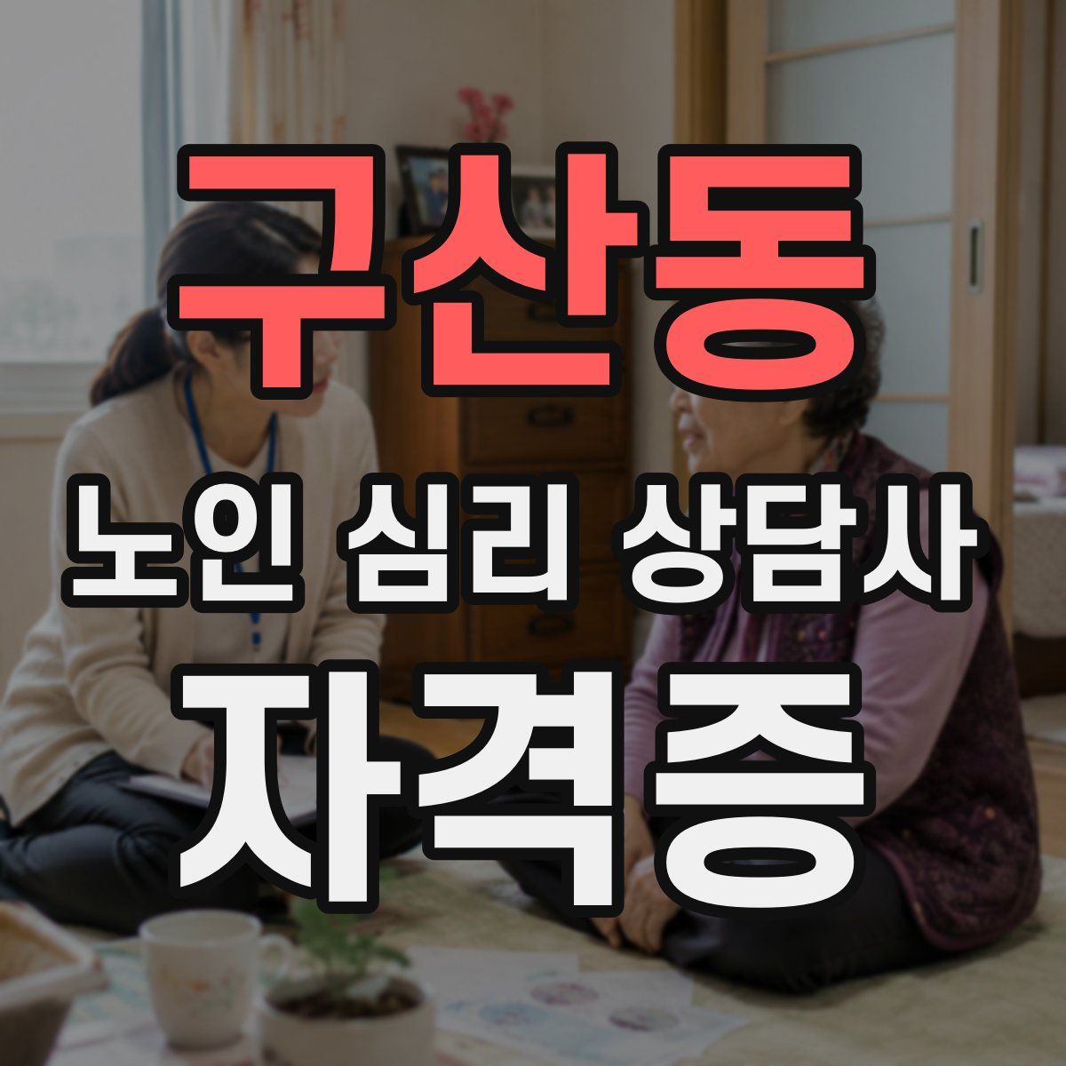 구산동 노인 심리 상담사 자격증