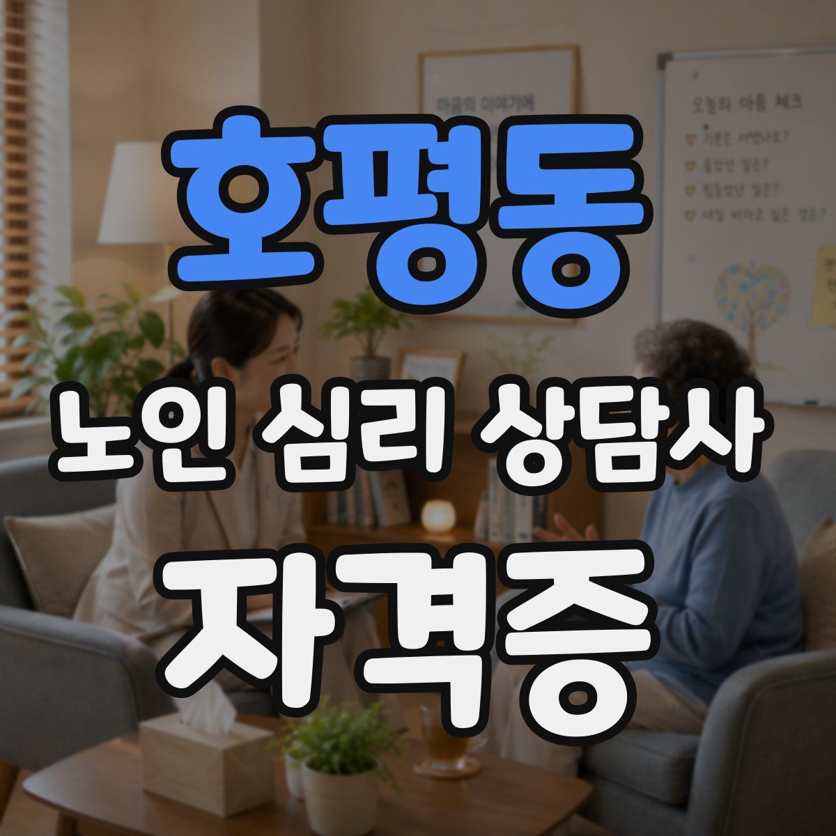 호평동 노인 심리 상담사 자격증