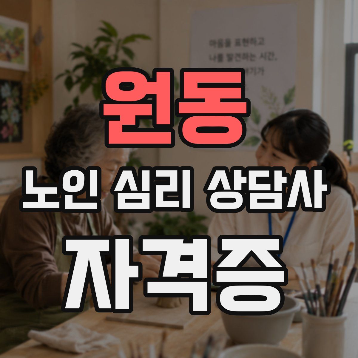 원동 노인 심리 상담사 자격증