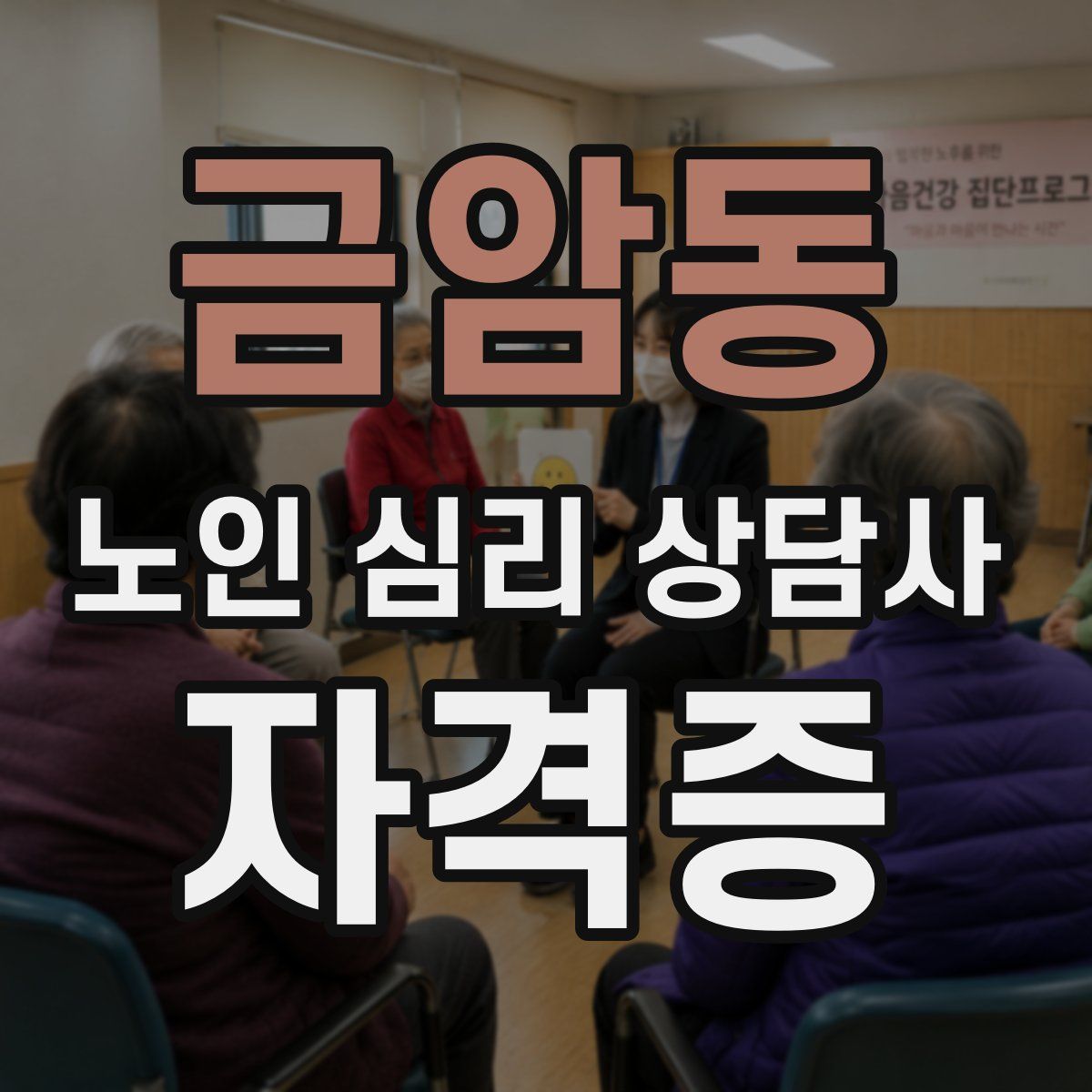 금암동 노인 심리 상담사 자격증